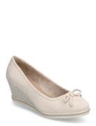 Women Court Sho Sko Wedge Cream Tamaris