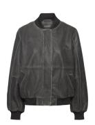 Nmaika L/S Leather Bomber Jacket Skinnjakke Skinnjakke Black NOISY MAY