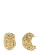 Amarillo Creoles L Gold Accessories Jewellery Earrings Hoops Gold Edbl...