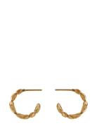 Small Dancing Wave Hoops Accessories Jewellery Earrings Hoops Gold Per...