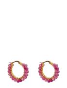 Malia Steel Round Ear Accessories Jewellery Earrings Hoops Pink Pipol'...