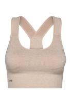 High Support Ribbed Bra Lingerie Bras & Tops Sports Bras - All Beige A...