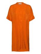 Slfabienne-Viola Ss Over Dress B Knelang Kjole Orange Selected Femme