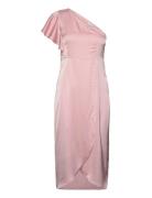 Vinevea Shoulder Midcalf Dress/Bm/Dc Knelang Kjole Pink Vila