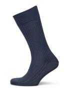 Indigo Ribbed Socks Underwear Socks Regular Socks Blue AN IVY