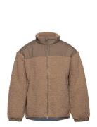 Jacket In Pile Outerwear Fleece Outerwear Fleece Jackets Brown Lindex