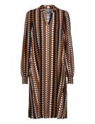 Cusuzy Giselle Ls Dress Knelang Kjole Multi/patterned Culture