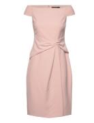 Crepe Off-The-Shoulder Dress Kort Kjole Pink Lauren Ralph Lauren