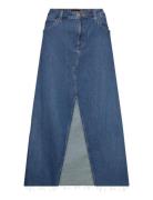 Maxi Skirt Langt Skjørt Blue Lee Jeans