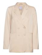 Blazer With Slit And Buttons Blazers Double Breasted Blazers Cream Cos...