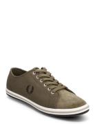 Kingston Heavy Canvas/Suede Lave Sneakers Khaki Green Fred Perry