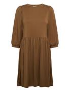 Objannie 3/4 Dress Knelang Kjole Brown Object