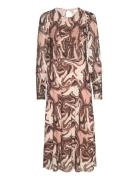 Crurana Dress - Zally Fit Knelang Kjole Multi/patterned Cream