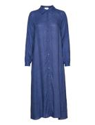 Cristamw Long Dress Knelang Kjole Blue My Essential Wardrobe