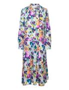 Yasannina Ls Long Dress S. Knelang Kjole Multi/patterned YAS
