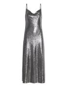 Hadley Sequin Dress Knelang Kjole Grey AllSaints