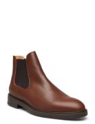 Slhblake Leather Chelsea Boot Noos Støvletter Chelsea Boot Brown Selec...