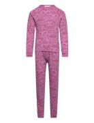 Sgsally Owl Nightset Pyjamas Sett Purple Soft Gallery
