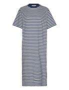 Single Organic Stripe Nou Dress Dresses T-shirt Dresses Blue Mads Nørg...