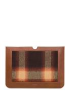 Rodebjer Chiara Plaid Bags Card Holders & Wallets Card Holder Brown RO...