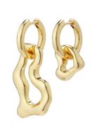 Cloud Recycled Earrings Gold-Plated Øredobber Smykker Gold Pilgrim