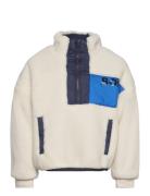 Sweatshirt Outerwear Fleece Outerwear Fleece Jackets Cream BOSS