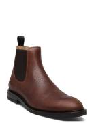 Booties - Flat - With Elastic Støvletter Chelsea Boot Brown ANGULUS