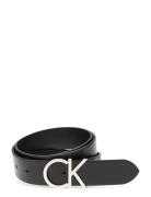Ck Adj.logo Belt 3.5Cm Belte Black Calvin Klein