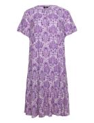 Vbella, S/S, Blk Dress Knelang Kjole Purple Zizzi