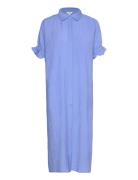 Objcif Tiana Ss Midi Dress E Ss Fair 23 Knelang Kjole Blue Object