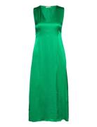 Amasra Slip V-Neck Dress Knelang Kjole Green Tamaris Apparel