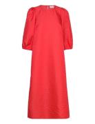 Vimabelle 3/4 Midi Dress Knelang Kjole Red Vila