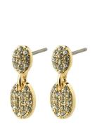 Beat Recycled Crystal Earrings Gold-Plated Øredobber Smykker Gold Pilg...