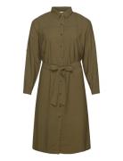 Carnabi 3/4 Blk Shirt Dress Wvn Dresses Shirt Dresses Green ONLY Carma...