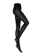 Tights Wool Wide Cable Lingerie Pantyhose & Leggings Black Lindex