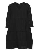 Objgeillis 3/4 Dress Knelang Kjole Black Object