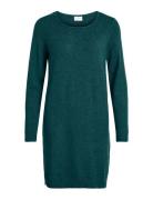 Viril L/S Knit Dress Knelang Kjole Green Vila