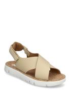 Oruga Sandal Flate Sandaler Beige Camper