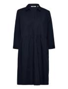 Dresses Light Woven Knelang Kjole Navy Esprit Casual