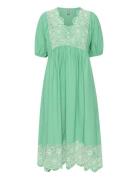 Cuvalda Dress Knelang Kjole Green Culture