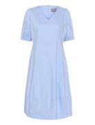 Cuantoinett Ss Dress Knelang Kjole Blue Culture