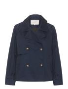 Kaelise Short Jacket Trench Coat Kåpe Navy Kaffe