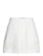 Linen Miniskirt Kort Skjørt White Polo Ralph Lauren