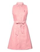 Oxford Sleeveless Shirtdress Knelang Kjole Pink Polo Ralph Lauren