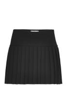 Pleated Mini-Skirt Kort Skjørt Black Mango