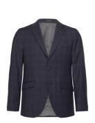 Checked Stretch Blazer - Combi Suit Suits & Blazers Blazers Single Bre...