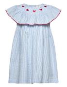 Seersucker Dress W. Heart Dresses & Skirts Dresses Casual Dresses Shor...