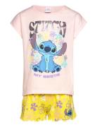 Set 2P Short + Ts Pyjamas Sett Multi/patterned Lilo & Stitch