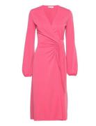 Catjaiw Wrap Dress Knelang Kjole Pink InWear