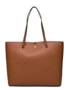 Crosshatch Leather-Karly-Tte-Lrg Shopper Veske Brown Lauren Ralph Laur...